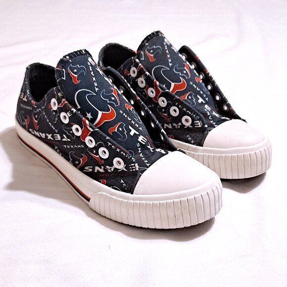Houston Texans NFL Womens Low Top Repeat Print Canvas Shoes - Size 7 - Picture 1 of 7